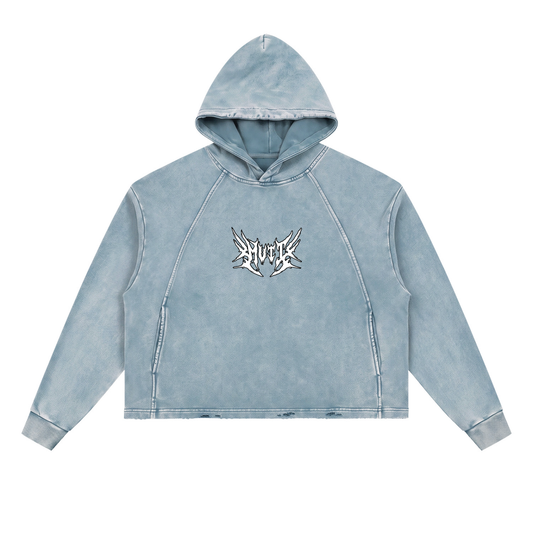 MUZZLE Frayed-Hem Hoodie