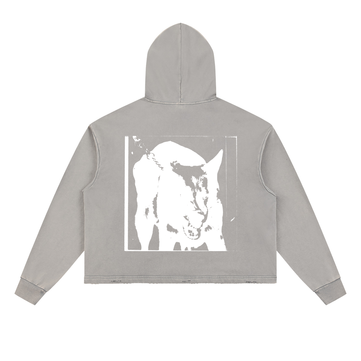 MUZZLE Frayed-Hem Hoodie