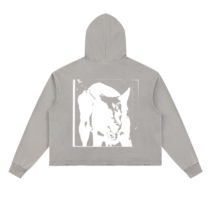 MUZZLE Frayed-Hem Hoodie