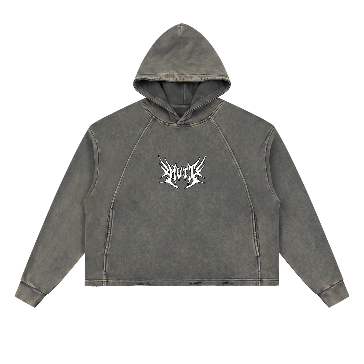 MUZZLE Frayed-Hem Hoodie