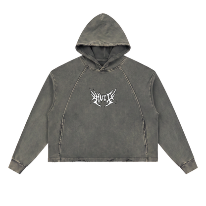 MUZZLE Frayed-Hem Hoodie