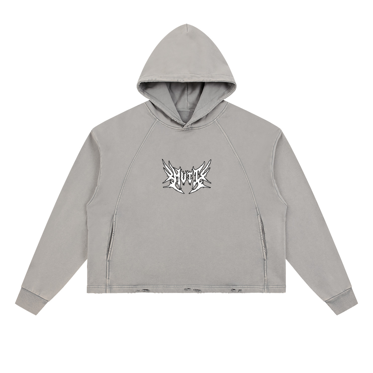 MUZZLE Frayed-Hem Hoodie