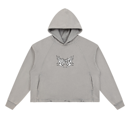 MUZZLE Frayed-Hem Hoodie