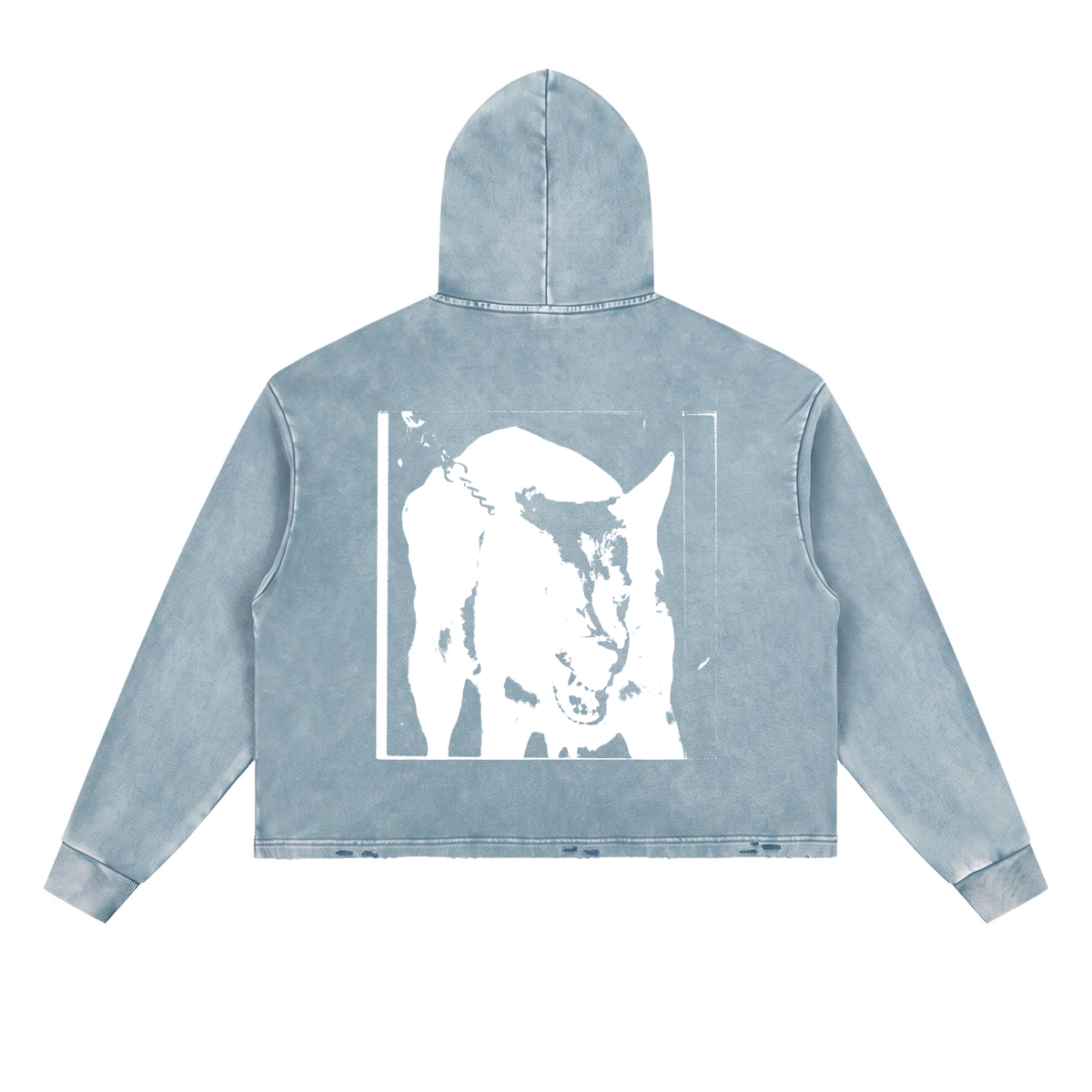 MUZZLE Frayed-Hem Hoodie