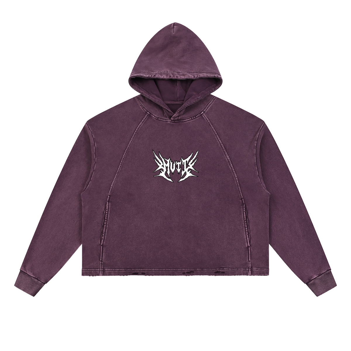 MUZZLE Frayed-Hem Hoodie