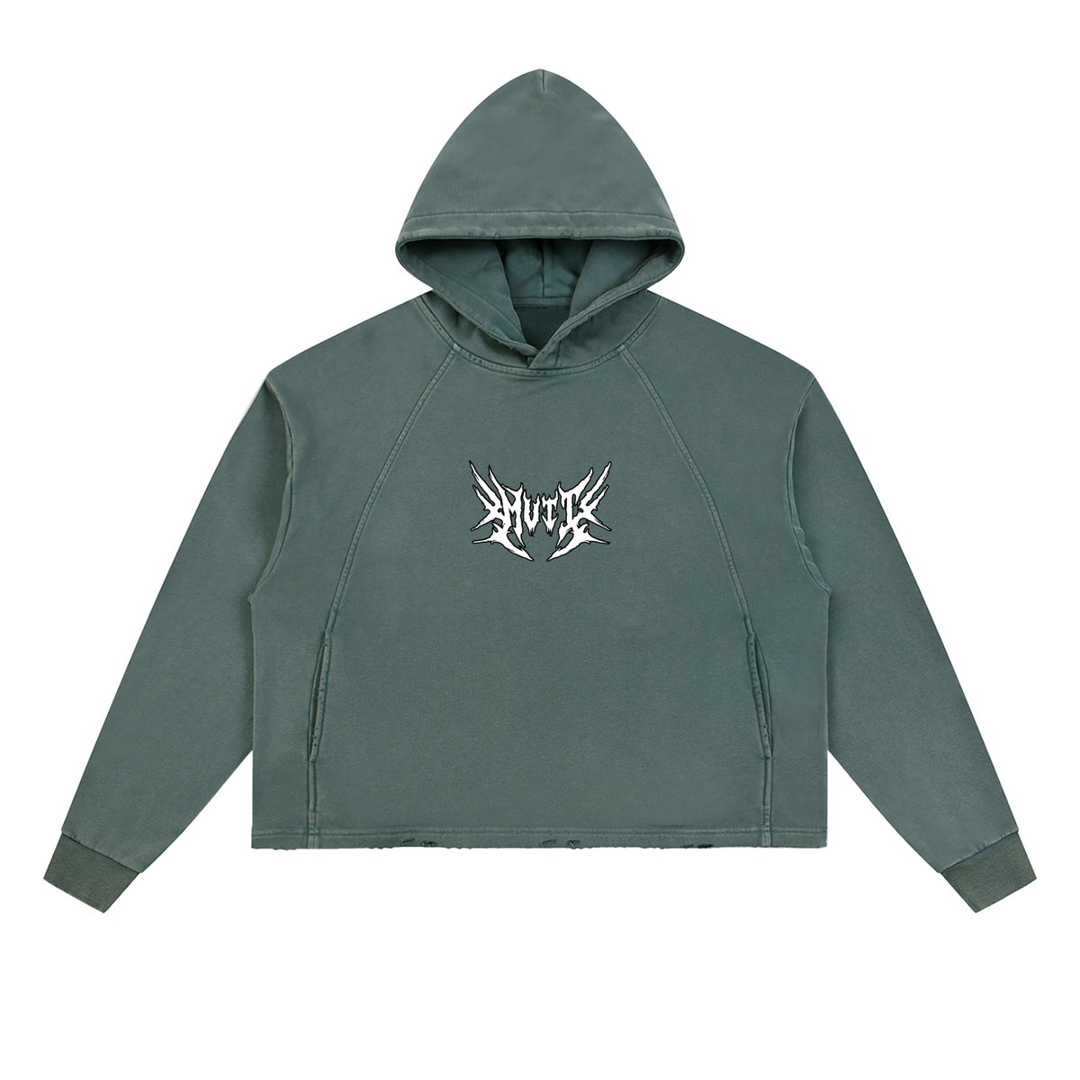 MUZZLE Frayed-Hem Hoodie
