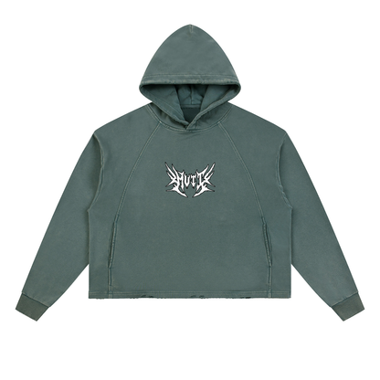 MUZZLE Frayed-Hem Hoodie
