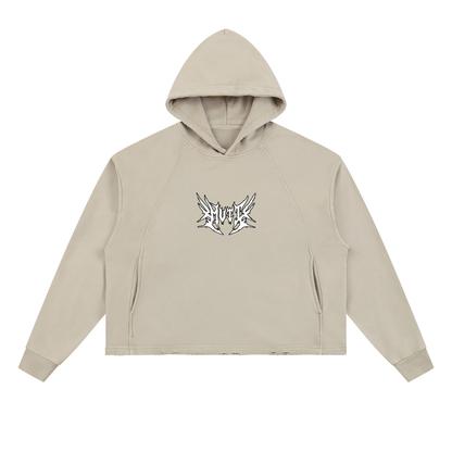 MUZZLE Frayed-Hem Hoodie