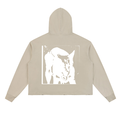 MUZZLE Frayed-Hem Hoodie