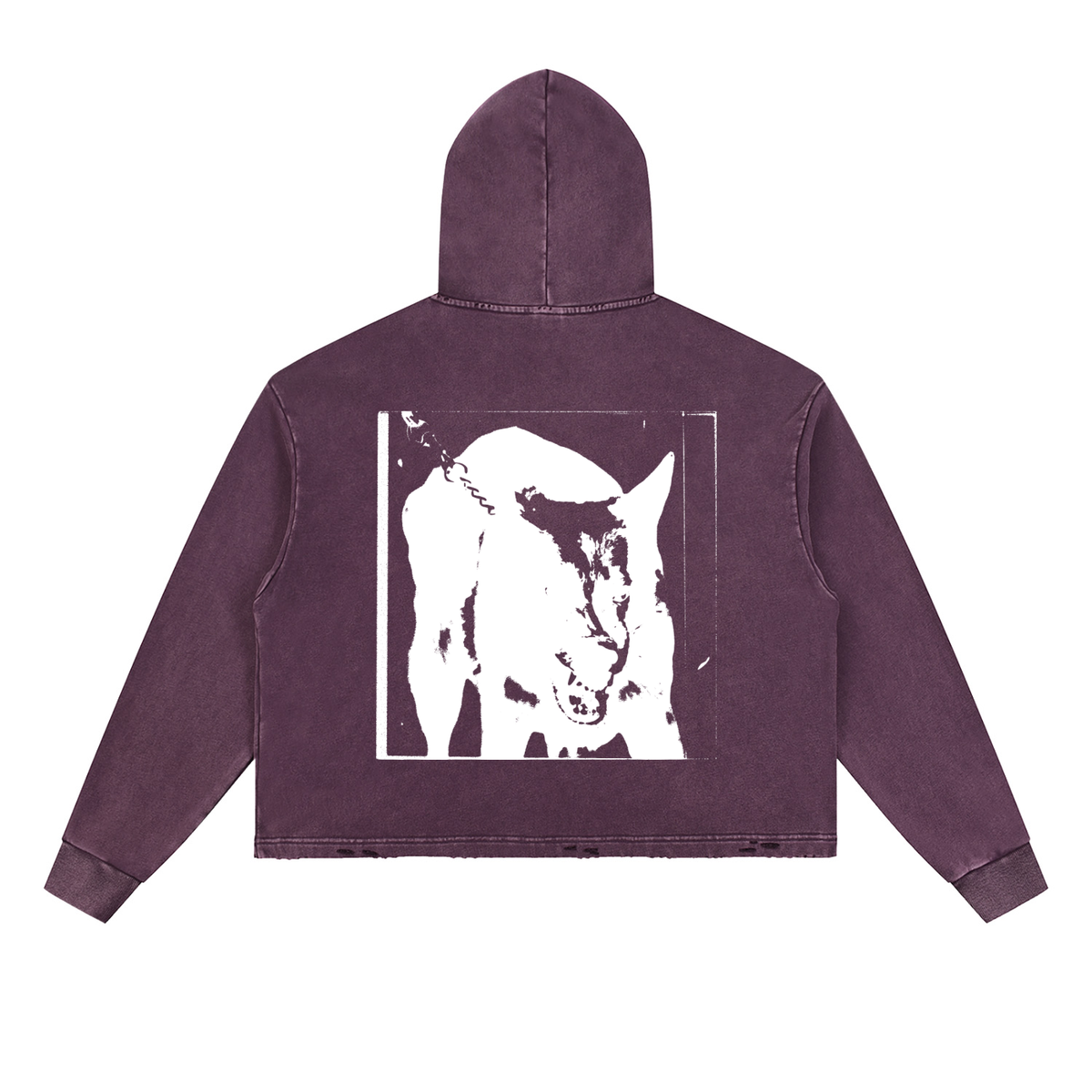 MUZZLE Frayed-Hem Hoodie