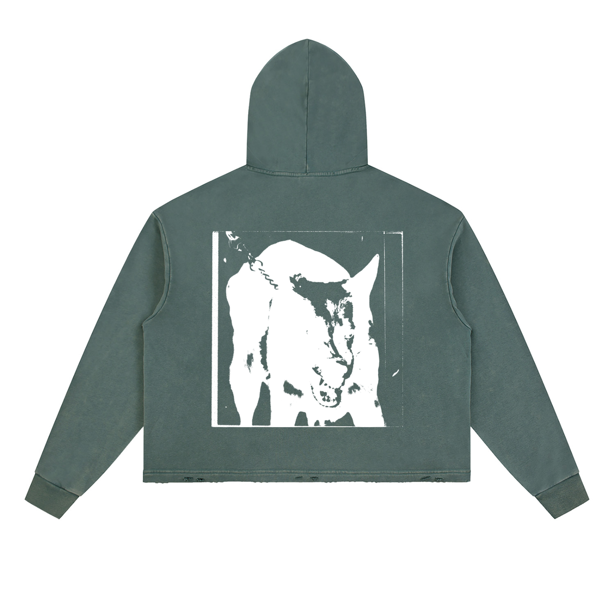 MUZZLE Frayed-Hem Hoodie