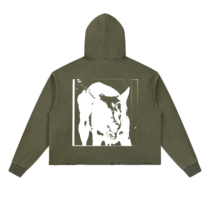 MUZZLE Frayed-Hem Hoodie