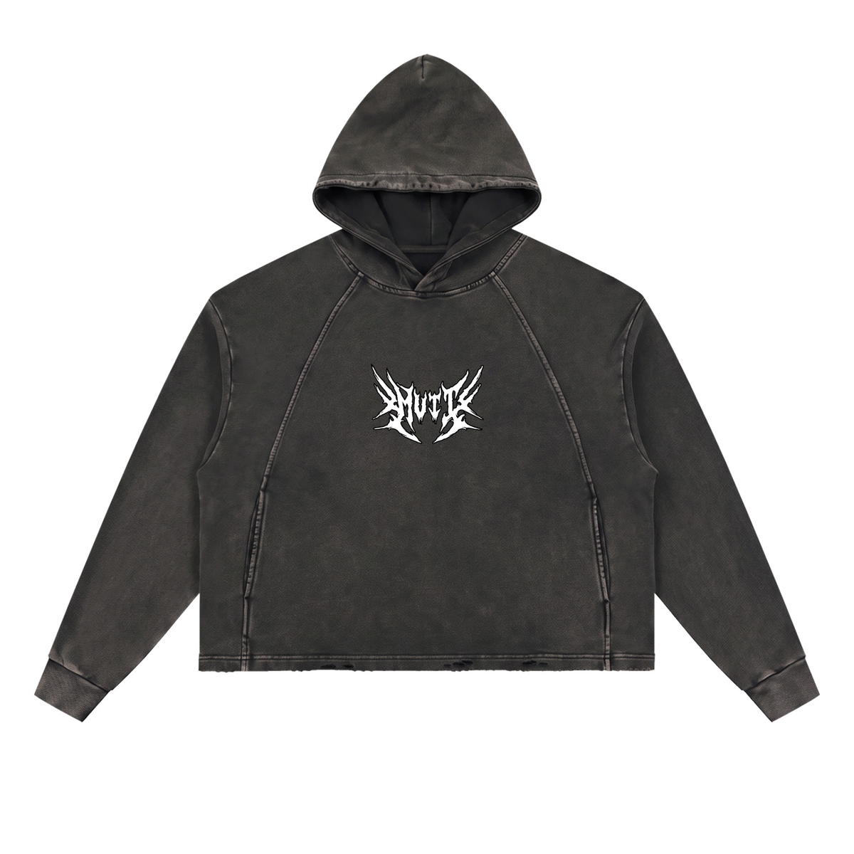 MUZZLE Frayed-Hem Hoodie